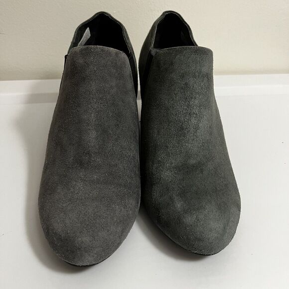 Vionic Wedge Stanton Pull On Gray Suede Comfort Orthotic Ankle Bootie Sz‎ 9 - Picture 3 of 6